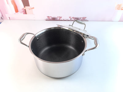 Olla para Sopa Binaural 316 de Acero Inoxidable con Tapa 24CM - Image 14