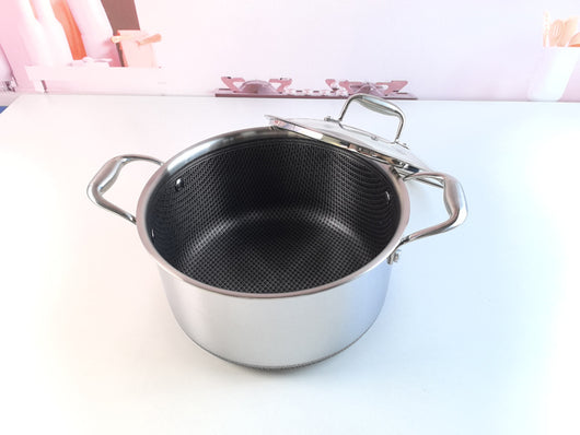 Olla para Sopa Binaural 316 de Acero Inoxidable con Tapa 24CM - Image 14