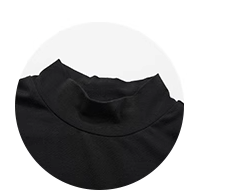 Playera Cuello Tortuga Medio Negro con Empalmes de Diseño - Image 9