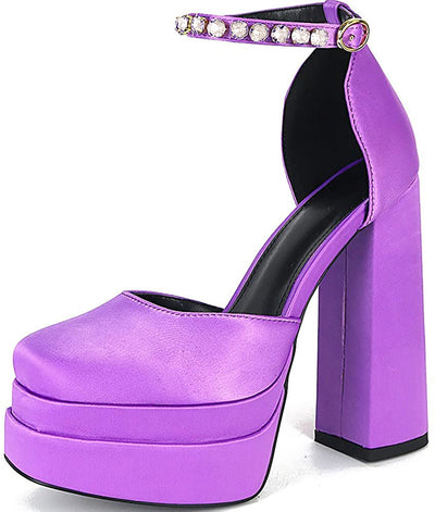 Tacones Plataforma 14cm con Brillantes Cristal - Image 80