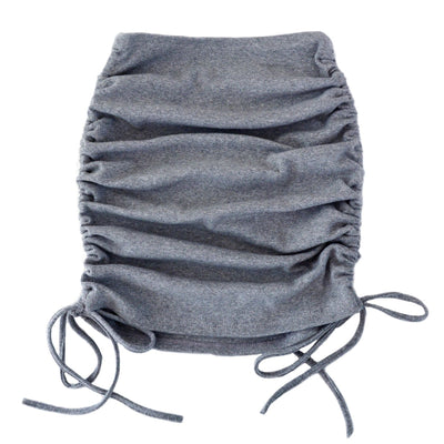 Falda Plisada Elástica con Cordón Lateral en Hilo Tejido - Image 7
