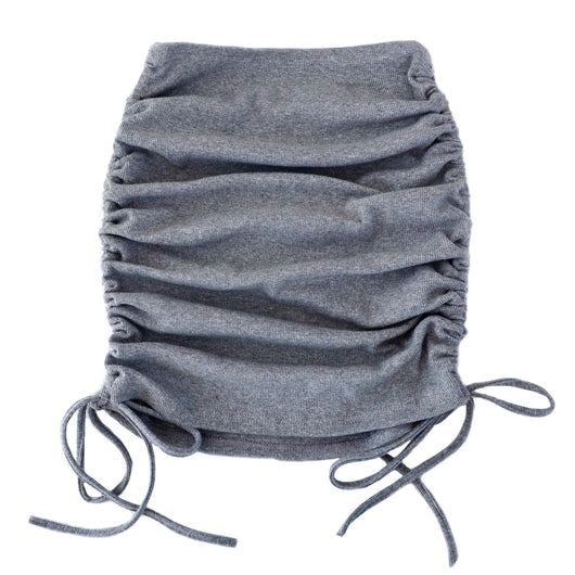 Falda Plisada Elástica con Cordón Lateral en Hilo Tejido - Image 7