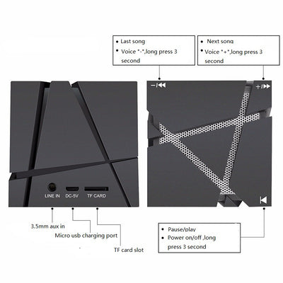 Parlante Bluetooth Cube con Luces LED Coloridas y Subwoofer - Image 6