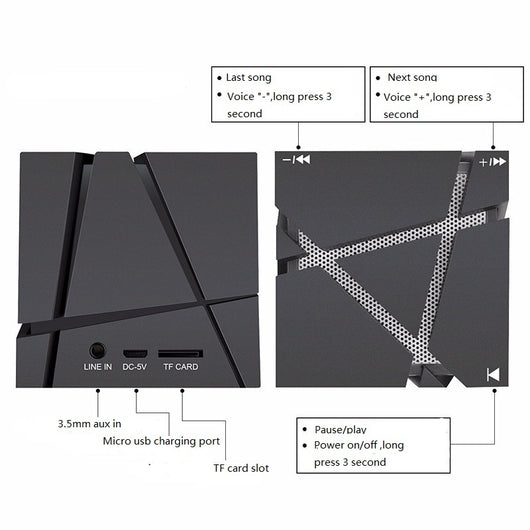 Parlante Bluetooth Cube con Luces LED Coloridas y Subwoofer - Image 6