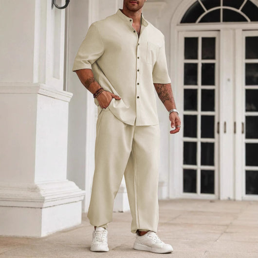 Pantalones Cortos Casuales de Algodón y Lino para Hombre - Image 6