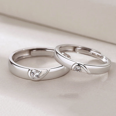 Anillo de Plata Esterlina para Parejas - Diseño Retro Minimalista - Image 8
