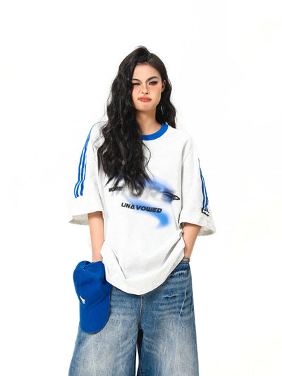 Playera Retro Patchwork Contraste de Colores para Mujer - Image 4