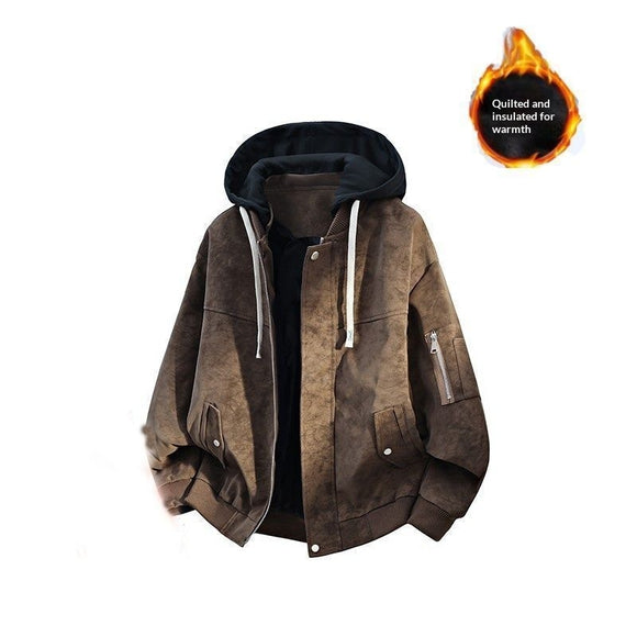 Chamarra Hoodie Hombre Versátil y Cómoda de Ajuste Relajado