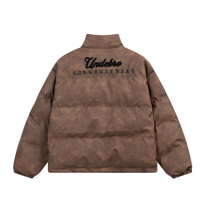 Chamarra Acolchada de Algodón con Letras Bordadas para Hombre - Image 2