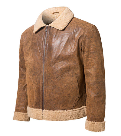 Chaqueta de Cuero Vintage Estilo Casual Americano - Image 11