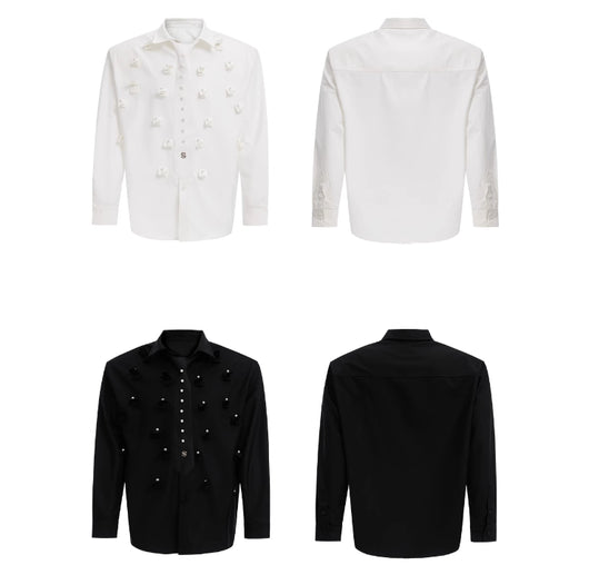Cardigan Suelto Acolchado con Detalles de Perlas para Hombre - Image 10
