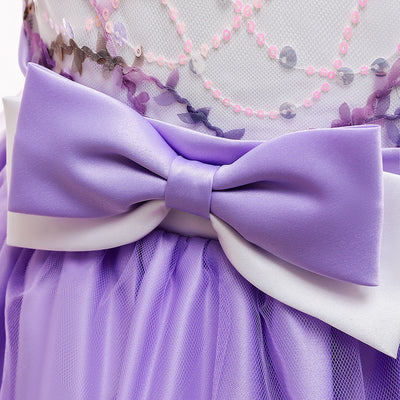 Vestido Princesa de Encaje Mesh sin Mangas para Niñas - Image 10