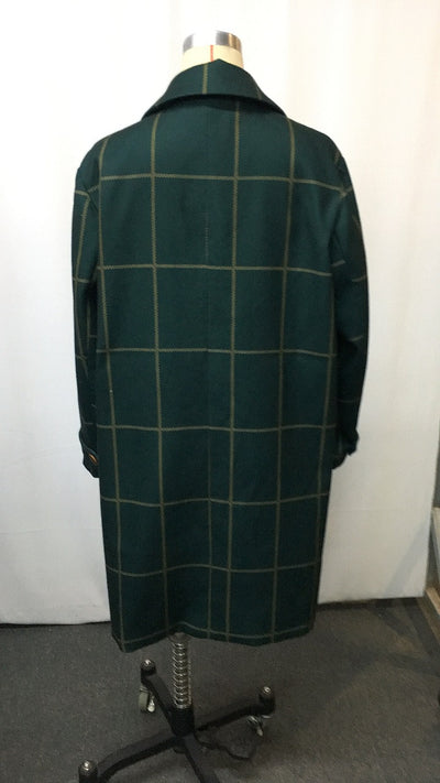 Chaqueta Cuadros Tamaño Grande con Solapa Clásica - Image 3