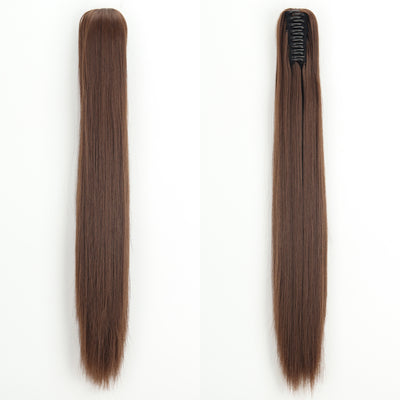 Peluca de Fibra Sintética con Clip Tipo Garra - Cabello Liso y Voluminoso - Image 11