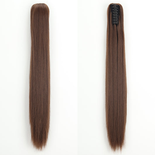 Peluca de Fibra Sintética con Clip Tipo Garra - Cabello Liso y Voluminoso - Image 11
