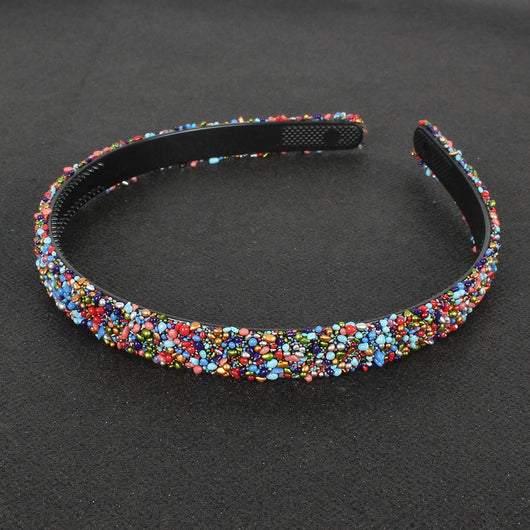 Diadema Semicircular Retro con Diamantes de Colores - Image 13