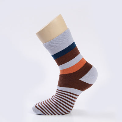 Calcetines Largos de Algodón para Hombre con Rayas Coloridas - Esencial de Moda Otoño Invierno - Image 3