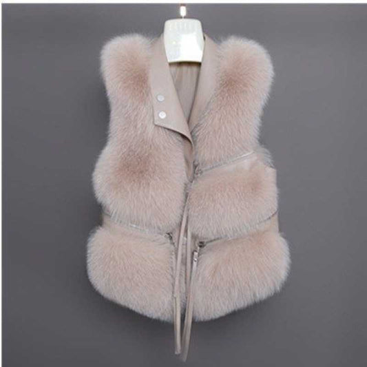 Chaleco de Cuero para Mujer Estilo Coreano Invierno - Image 2