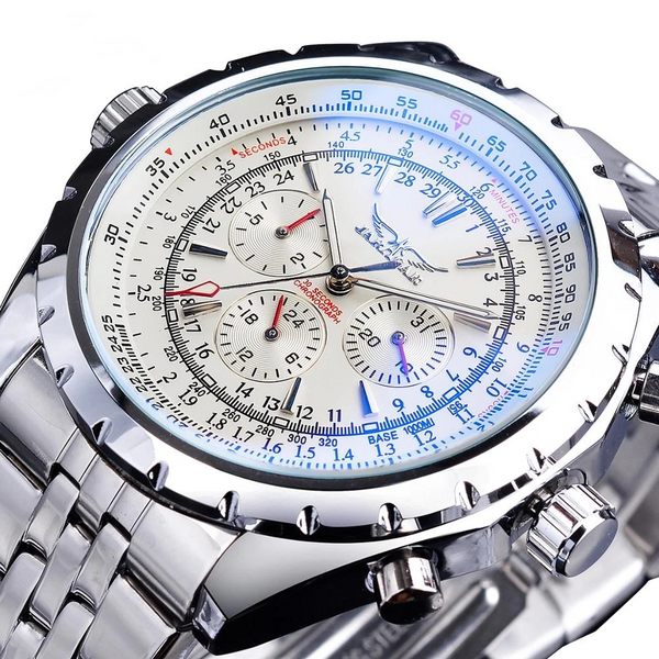 Reloj Automático de Acero Inoxidable para Hombre - Diseño Ejecutivo de Tres Cuerpos - Image 3