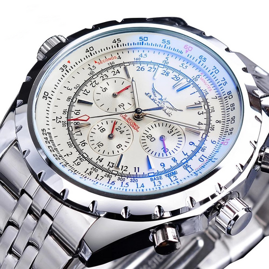 Reloj Automático de Acero Inoxidable para Hombre - Diseño Ejecutivo de Tres Cuerpos - Image 3