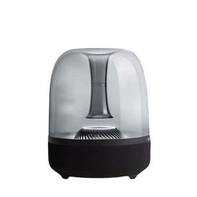 Parlante Bluetooth Minimalista de Cristal Azul con Bajos Potentes - Image 5