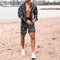Conjunto Casual Playa: Camisa Manga Larga y Shorts