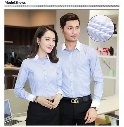 Camisa de Algodón Manga Larga para Hombre - Estilo Empresarial - Image 11