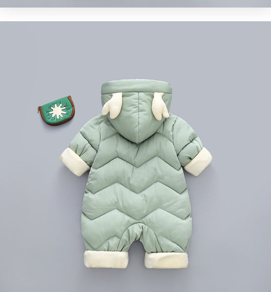 Traje de Invierno para Bebé con Terciopelo Grueso - Mono Acolchado Unisex 0-3 Años - Image 6
