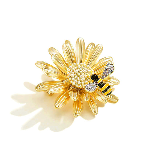 Broche Abeja y Margarita Elegante para Mujer - Image 4