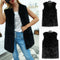 Chaleco de Pelo Largo con Blusa Efecto Ante