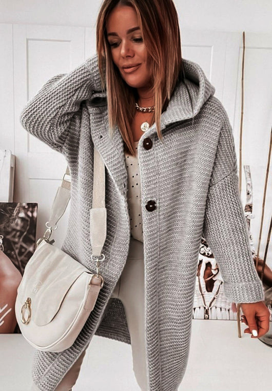 Cardigan Suelto Cómodo para Mujer Talla Grande