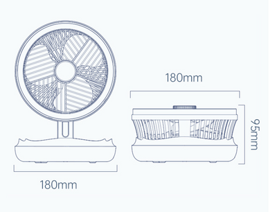 Ventilador de Techo Plegable con Carga USB, Luz LED y 4 Velocidades - Image 14