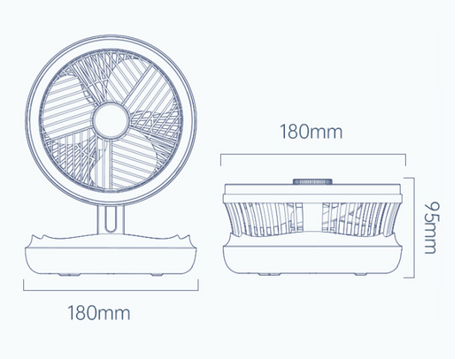 Ventilador de Techo Plegable con Carga USB, Luz LED y 4 Velocidades - Image 14