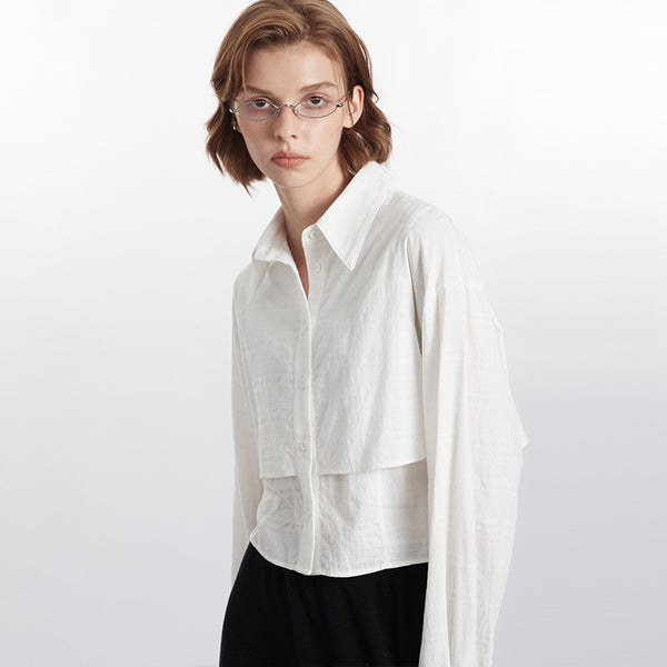 Blusa Preppy Dos Piezas Suelta para Mujer - Estilo Europeo y Americano
