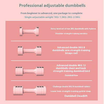 Mancuernas Ajustables para Mujer - Equipo de Fitness Modular para Casa - Image 4