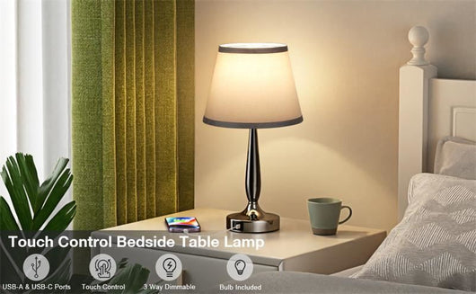 Lámpara de Mesita Táctil Regulable - Luz Nocturna Moderna - Image 10