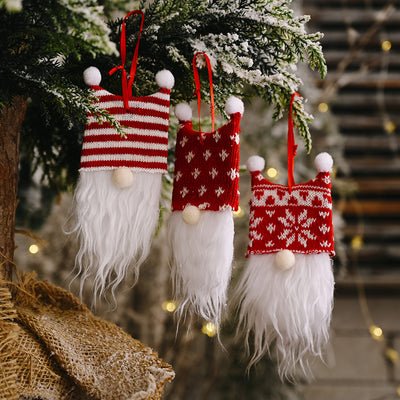 Adorno Navideño Gorro Doble Bola con Base de Madera - Decoración Festiva Elegante - Image 3
