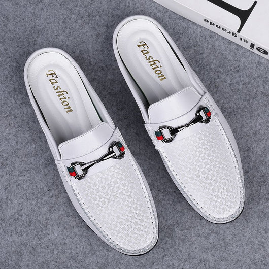 Pantuflas Hombre Cuero Casual - Mocasines Cómodos Sin Cordones - Image 9