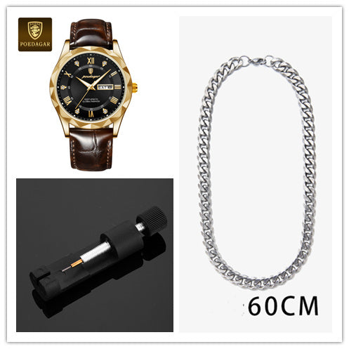 Reloj de Pulsera de Cuarzo Luxury para Hombre con Correa de Cuero - Image 56