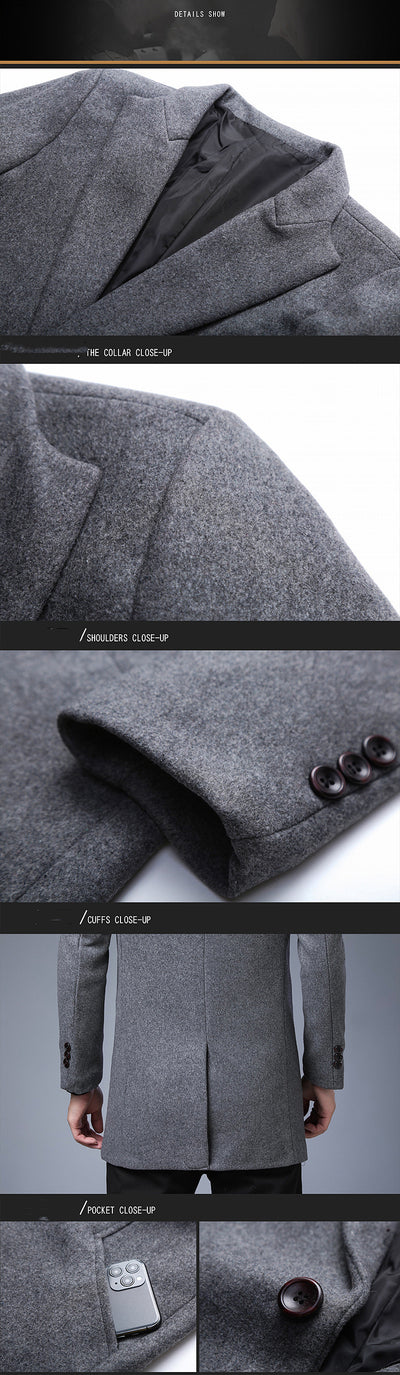 Chaqueta de Lana para Hombre con Solapa Clásica - Image 15
