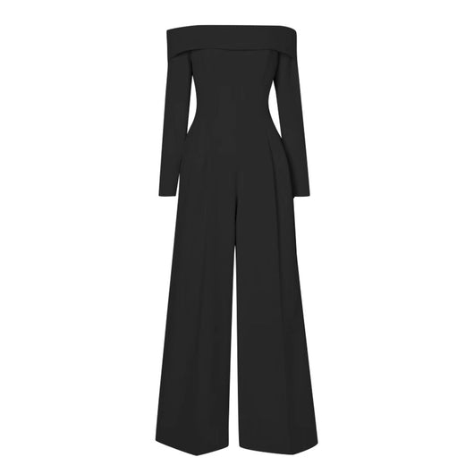 Jumpsuit Elegante Hombro Descubierto con Cuello - Cintura Alta Efecto Adelgazante - Image 5