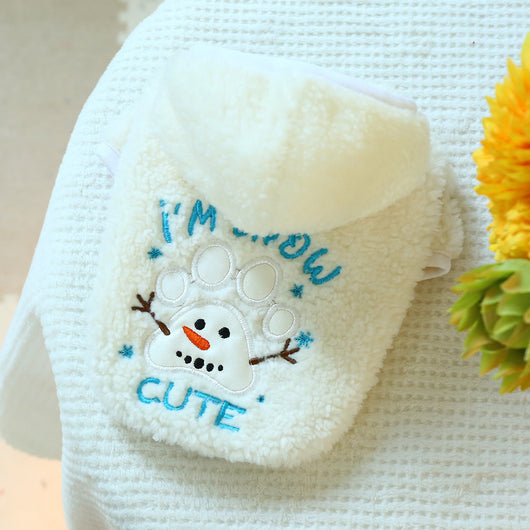 Abrigo Navideño Cálido para Perros y Gatos - Diseño Muñeco de Nieve Esponjoso - Image 4