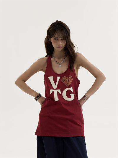 Chaleco Estampado Vino sin Mangas para Mujer - Image 3