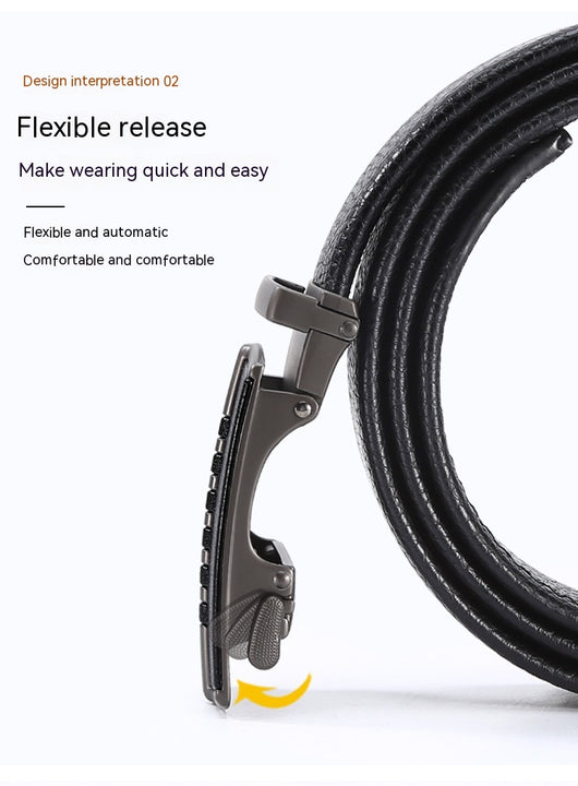 Cinturón de Cuero para Hombre con Hebilla Automática - Image 55