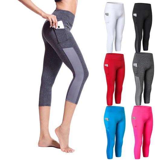 Pantalones Yoga Ajustados con Bolsillos Laterales - Capris Deportivos de Secado Rápido - Image 14