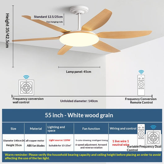 Ventilador de Techo con Luz LED para Sala y Comedor - Image 13