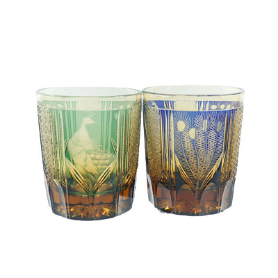 Vaso de Whiskey de Cristal Tallado a Mano con Diseño de Pavo Real - Image 30
