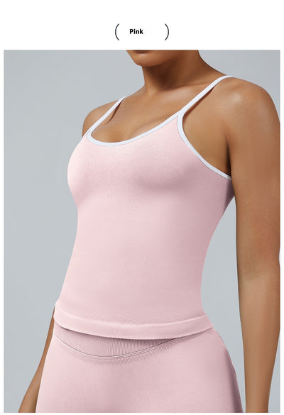 Chaleco Deportivo Mujer Espalda Descubierta Contraste de Colores - Image 13