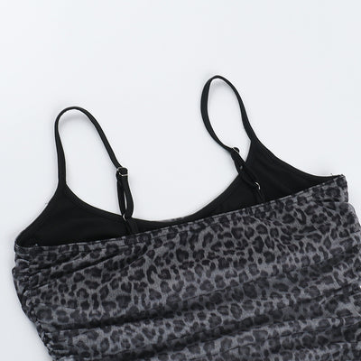 Top Camisola Efecto Dos Piezas Estampado Leopardo con Malla - Image 17