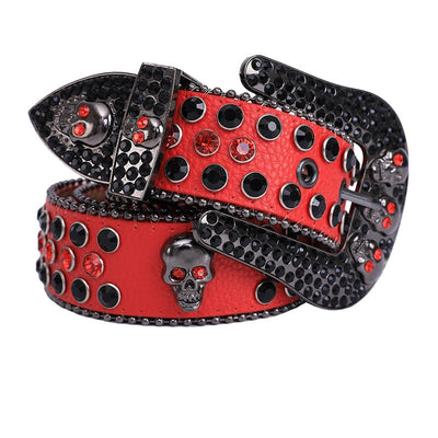 Cinturón con Calavera y Cristales Brillantes - Estilo Rockero - Image 3